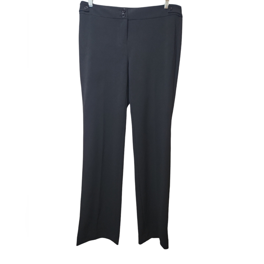 Anne Klein Women's Black Flare Leg Dress Pant Size 4P